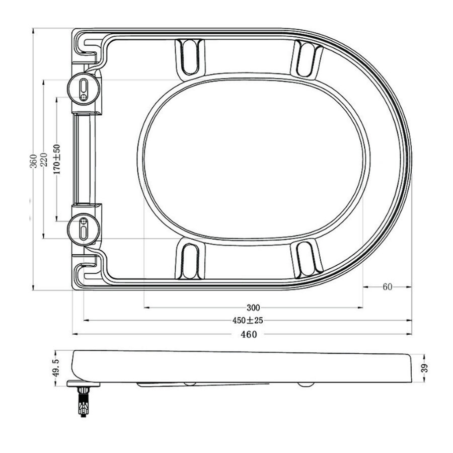 Vesta Rimless Wandcloset Wiesbaden Mat Zwart PK Met Vesta Toiletzitting Softclose En Quick Release Mat Zwart