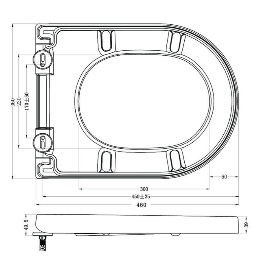Rimless Wandcloset BWS Mark Mat Zwart PK Met Toiletzitting Softclose En Quick Release Mat Zwart