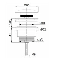 Clickwaste Luxe BWS Mark Laag Model 5/4" Geborsteld Brons Koper