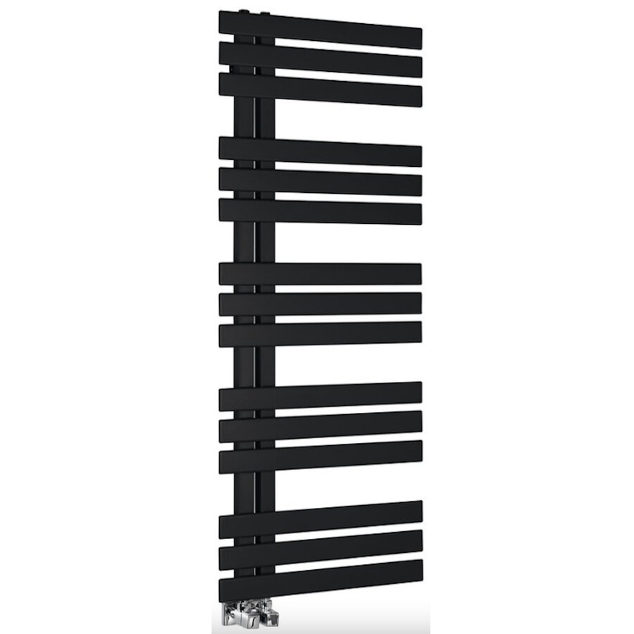 Designradiator Sapho Silvana Recht 50x123.6 cm 561W Mat Zwart