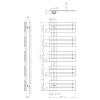 Designradiator Sapho Silvana 50x123.6 cm 561W Wit