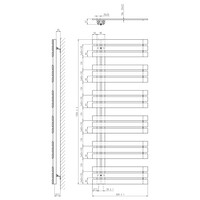 Designradiator Sapho Silvana Recht 60x150 cm 771W Wit