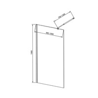 Inloopdouche Sapho Walk-In 100x190 cm met Muurprofiel Chinchilla Glas