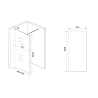 Glasplaat Wiesbaden Slim Spiegelrook Naar Helder Glas Nano 900x2000 8mm