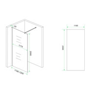 Glasplaat Wiesbaden Slim Spiegelrook Naar Helder Glas Nano 1200x2000 8mm