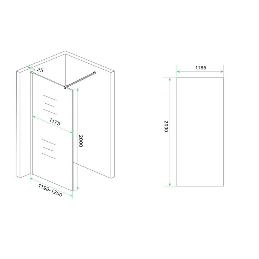 Glasplaat Wiesbaden Slim Spiegelrook Naar Helder Glas Nano 1200x2000 8mm