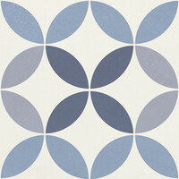 Vloer en Wandtegel Mykonos Hydrolic Cirkel Blauw 20x20 Cm (Prijs per M2)