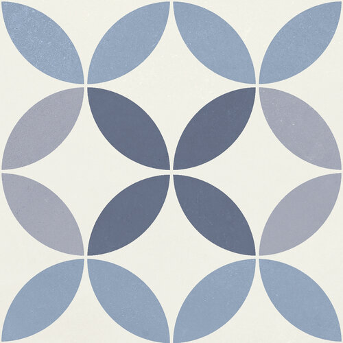 Vloer en Wandtegel Mykonos Hydrolic Cirkel Blauw 20x20 Cm (Prijs per M2) 