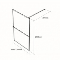 Inloopdouche Allibert Milton 120 cm Zwart