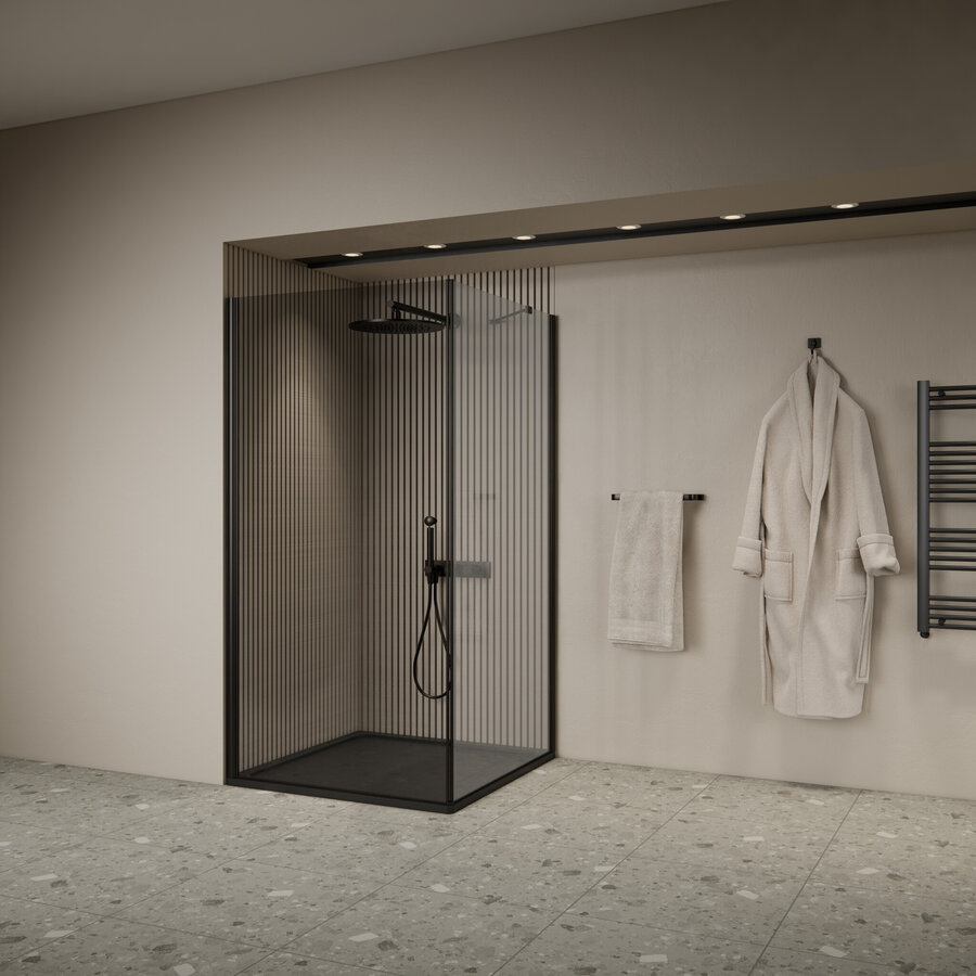 Douchecabine | BWS Gusma | 1 Deur | 90x90x190 cm | Zwart