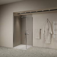 Douchecabine | BWS Gusma | 2 Deuren | 90x90x190 cm | Chroom