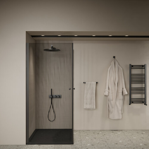 Douchecabine | BWS Gusma | 2 Deuren | 90x90x190 cm | Zwart 