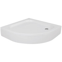 Douchebak BWS Saro Kwartrond Acryl 70x70cm Inclusief Plint Wit