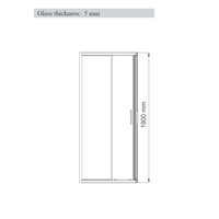 Douchecabine Dubbele Schuifdeur BWS Luad 90x90x190 cm Chroom