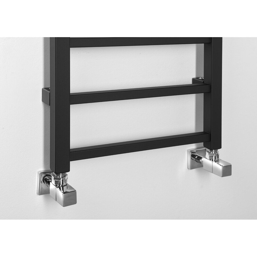 Designradiator Sapho Metro Light 40x150 cm Mat Zwart