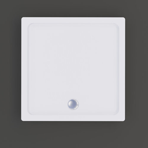 Douchebak BWS Racer Vierkant Acryl 90x90 cm Wit Inclusief Plint 