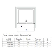 Schuifdeur BWS Arema 140x190 cm Profiel Chroom