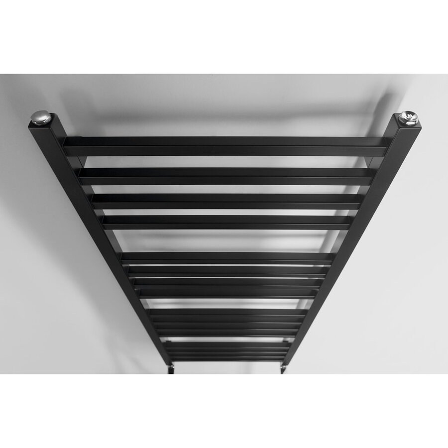 Designradiator Sapho Metro Recht 50x120 cm Mat Zwart