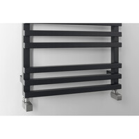 Designradiator Sapho Fantina Recht 50x121,5cm 495W Mat Zwart