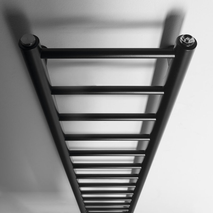 Handdoekradiator Sapho Dina Recht 30x174 cm Mat Zwart