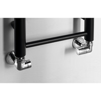 Handdoekradiator Sapho Dina Recht 30x174 cm Mat Zwart