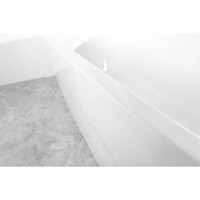 Half Vrijstaand Ligbad BWS Arcryl 170x80x60 cm Wit