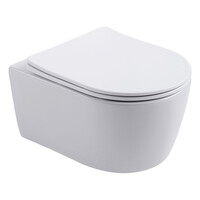 Ophangcloset BWS Sky Rim-off Inclusief Zitting Wit