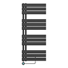 Elektrische Handdoekradiator BWS Russ Links aansluiting 593W 120x50 cm Mat Zwart