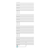 Boss & Wessing Elektrische Handdoekradiator BWS Russ Links aansluiting 593W 120x50 cm Wit