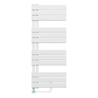 Elektrische Handdoekradiator BWS Russ Links aansluiting 593W 120x50 cm Wit