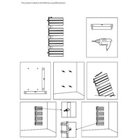 Handdoekradiator BWS Boss Links aansluiting 1021W 180x60 cm Mat Zwart