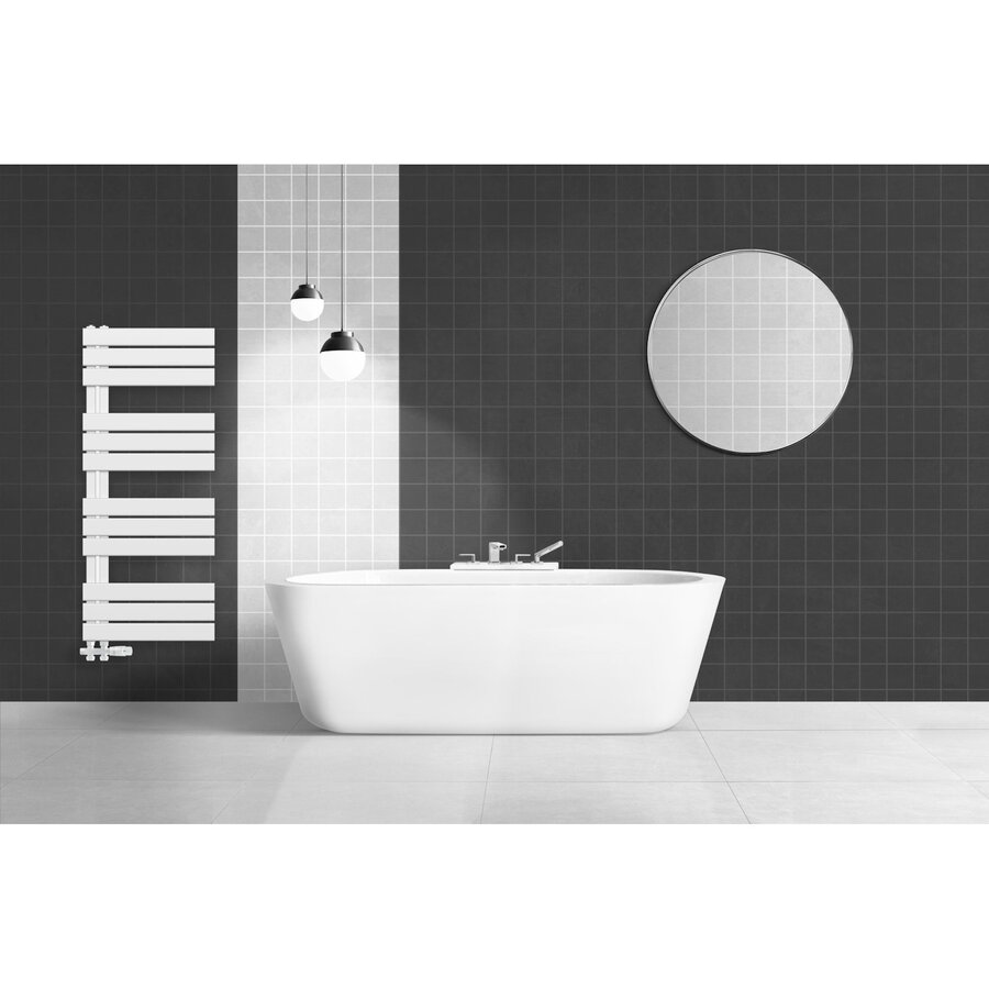Handdoekradiator BWS Boss Links aansluiting 1021W 180x60 cm Wit