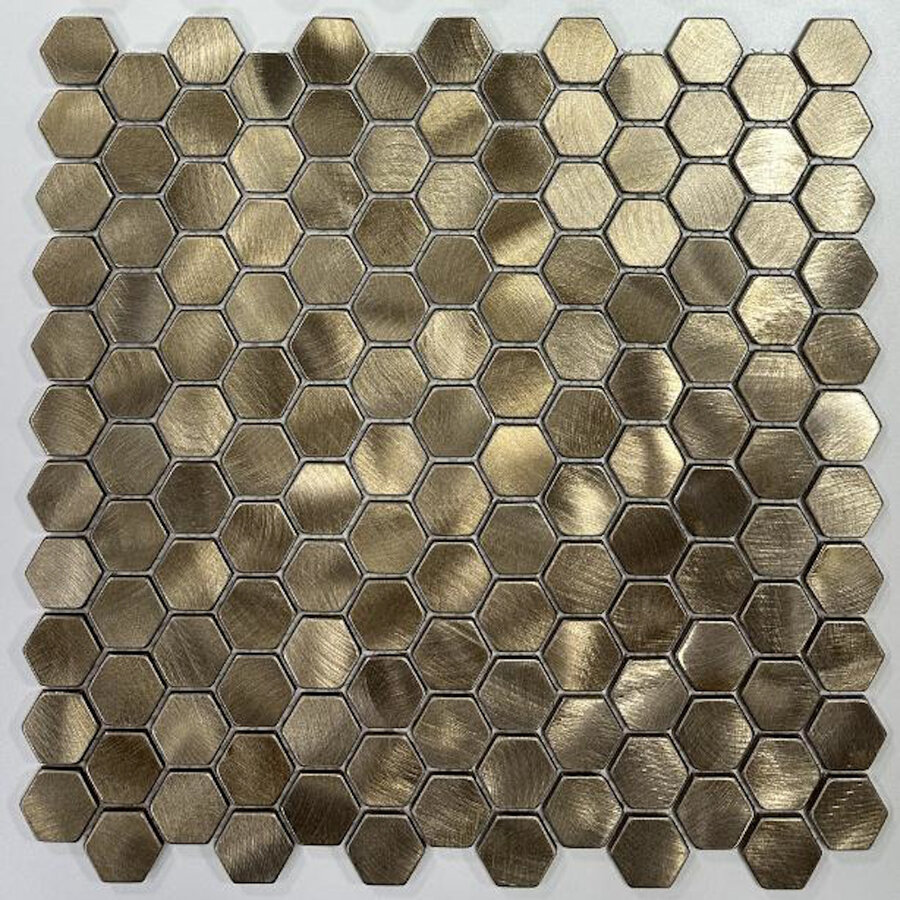 BWS Goud Mozaiek Hexagon 30X30 CM (prijs per stuk)