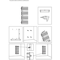 Handdoekradiator BWS Boss Links aansluiting 890W 180x50 cm Mat Zwart