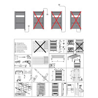 Elektrische Handdoekradiator BWS Bess 551W 160x50 cm Wit