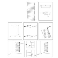 Handdoekradiator BWS Ress Middenaansluiting 160x60 cm Wit