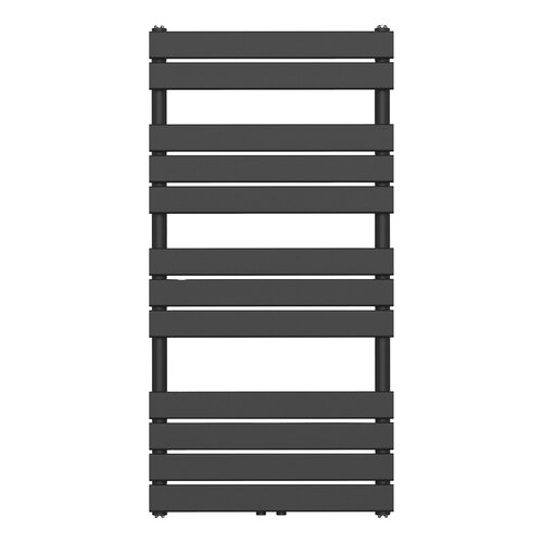 Handdoekradiator BWS Ress Middenaansluiting 681W 120x60 cm Zwart 