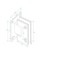 Scharnierset En Greep tbv Profielloze Nisdeur BWS Miley Geborsteld Messing