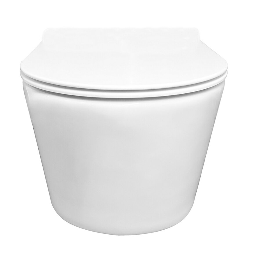 Rimless Wandcloset BWS Mark Met Toiletzitting Softclose En Quick Release Glans Wit