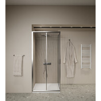 Dubbele douchecabine BWS Luad 120x90x190 cm Chroom