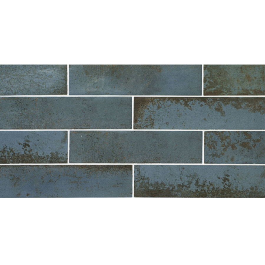 Wandtegel Magnetism Blue 6.3x25 cm (Prijs per M2)