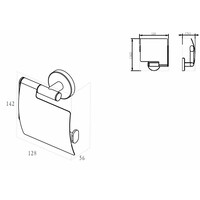 Toiletrolhouder BWS Mark Met Klep Geborsteld Brons Koper