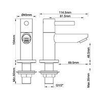 Toiletkraan BWS Mark 1/2 Geborsteld Brons Koper