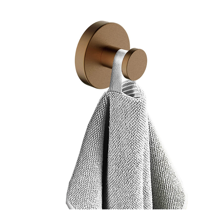 Handdoekhaak BWS Mark Groot Geborsteld Brons Koper