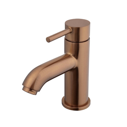 Wastafelmengkraan BWS Karsten Laag Geborsteld Brons Koper 