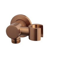 Wandaansluitbocht Wiesbaden Nala Met Kantelbare Handdouchehouder Rond 1/2" Geborsteld Brons Koper
