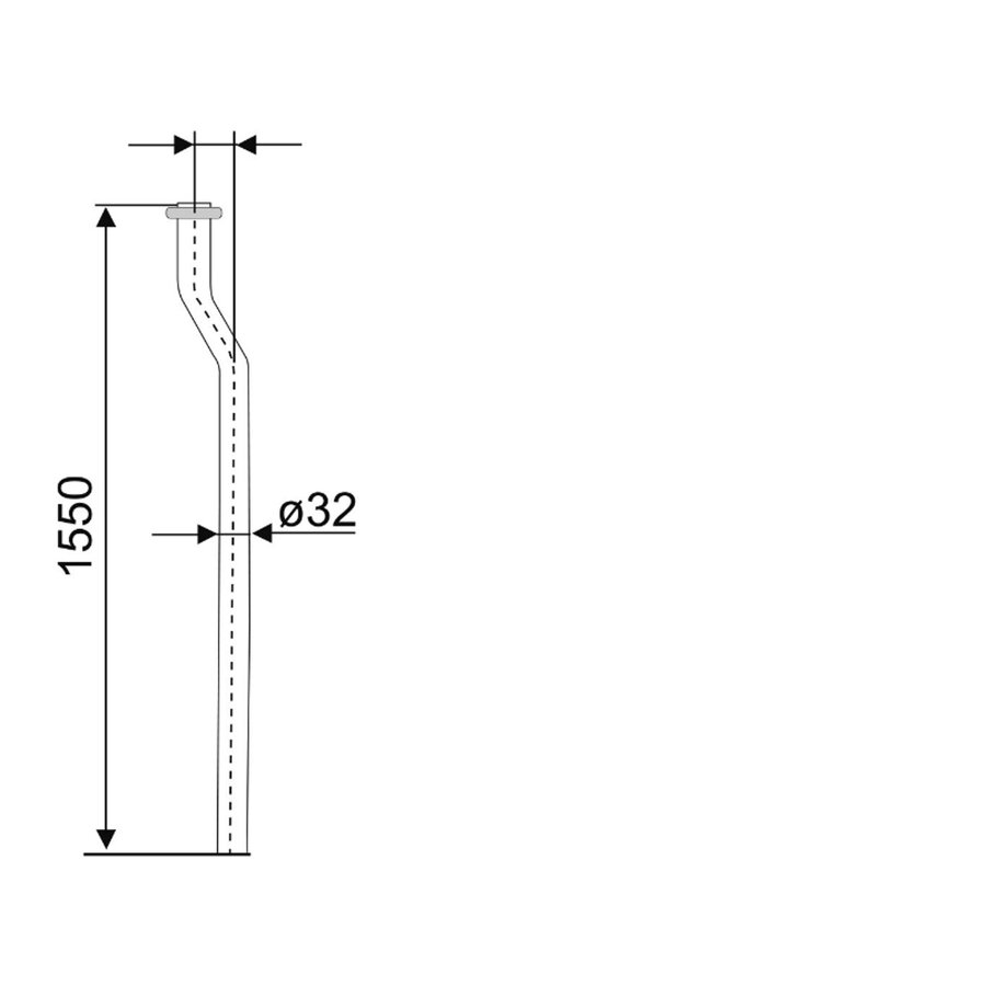 Valpijp BWS Toon Voor Hooghangend Reservoir Universeel 32 mm