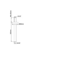 Douchearm BWS Danielle Met Plafondbevestiging 20 cm Geborsteld Brons Koper