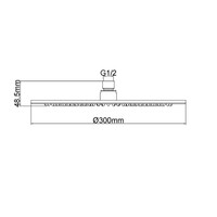 Hoofddouche BWS Danielle Rond 30 x 0,8 cm Geborsteld Brons Koper