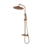 Opbouw Thermostatische Regendoucheset Wiesbaden Caral Geborsteld Brons Koper